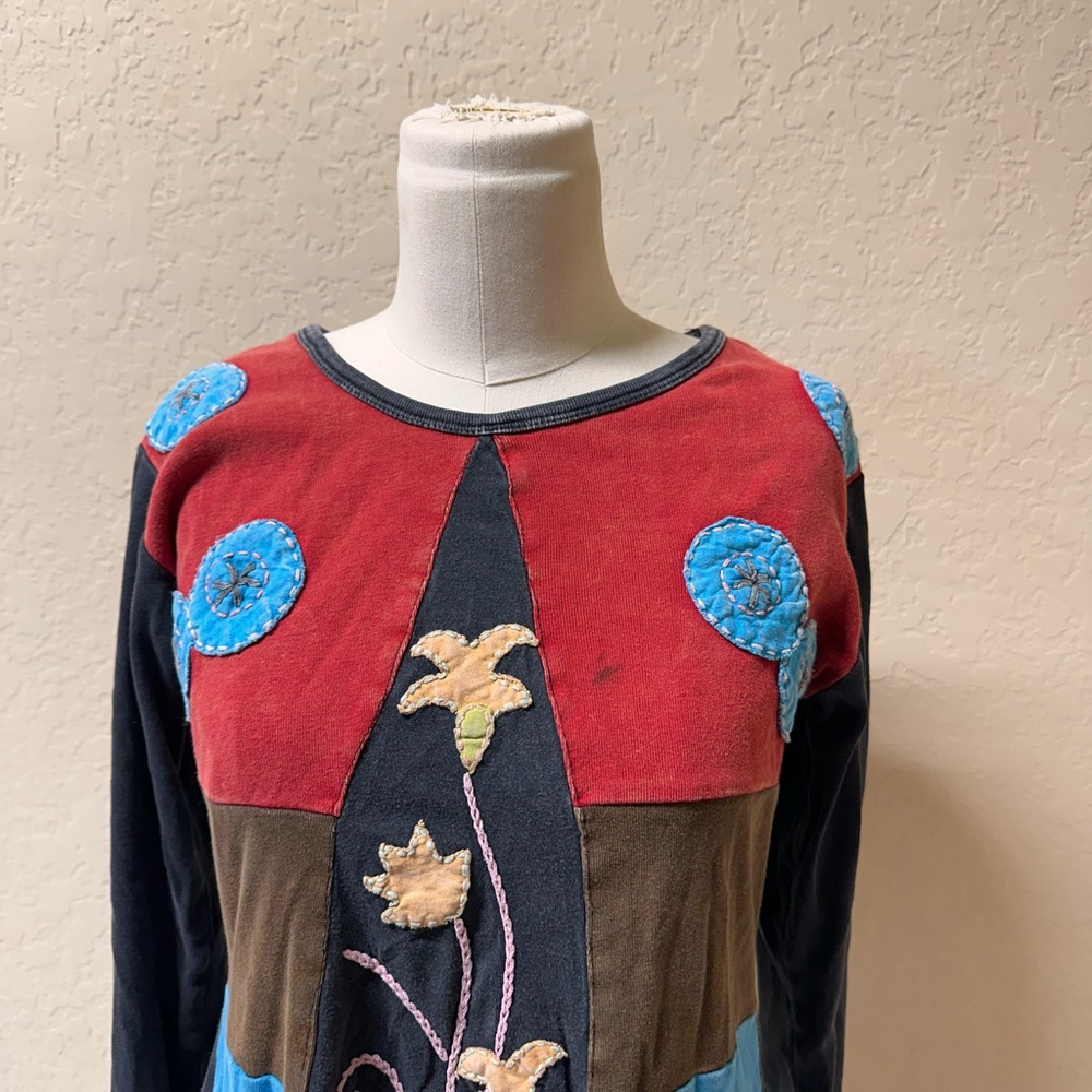 Boho Patchwork Long Sleeve Top - image 4